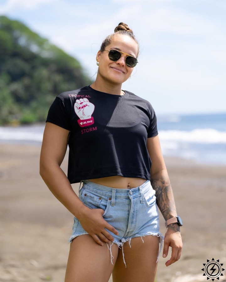 Crop top Tropical Storm à la plage